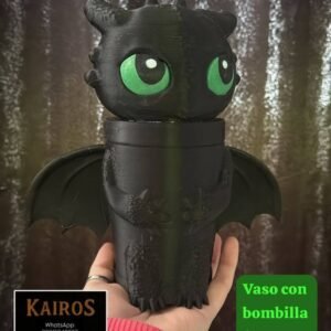 Vaso con Bombilla — Diseño Dragón 3D Kairos
